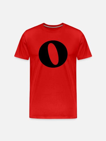 Letter o - Men's Premium Organic T-Shirt - red