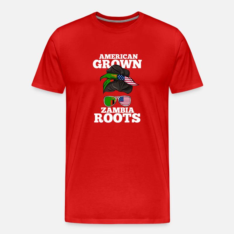 Sambia - Männer Premium Bio T-Shirt - Rot
