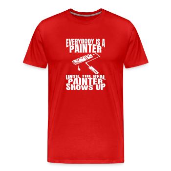 Maler und Lackierer Pinsel Streichen Malen - Männer Premium Bio T-Shirt - Rot - Vorne - Damien (186cm)