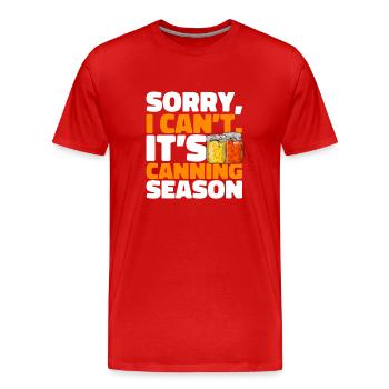 Einmachen Einkochen Lebensmitteln Konservieren - Männer Premium Bio T-Shirt - Rot - Vorne - Damien (186cm)