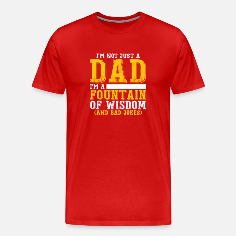 Ich bin ein Vater-Witz - Männer Premium Bio T-Shirt - Rot