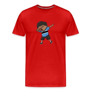 Botswana - Men's Premium Organic T-Shirt - red - Front - Damien (186cm)