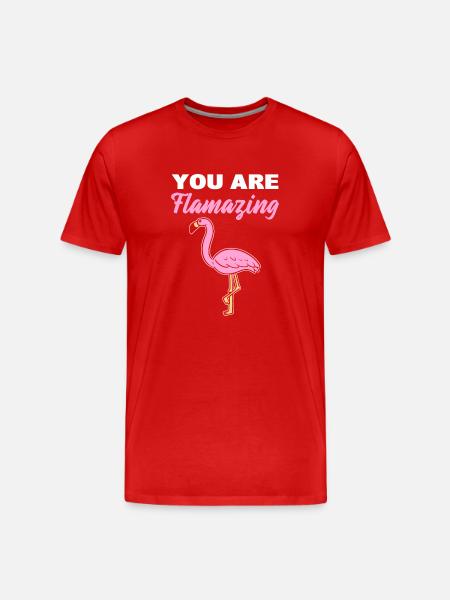 You Are Flamazing Zooarbeiter - Männer Premium Bio T-Shirt - Rot