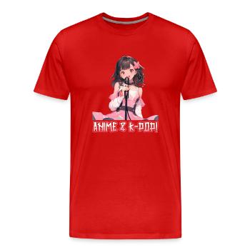 Anime Und K-Pop Koreanische Popmusik Kpop - Männer Premium Bio T-Shirt - Rot - Vorne - Damien (186cm)