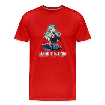 Anime et K-pop Musique pop coréenne Kpop - T-shirt bio Premium Homme - rouge - Devant - Damien (186cm)