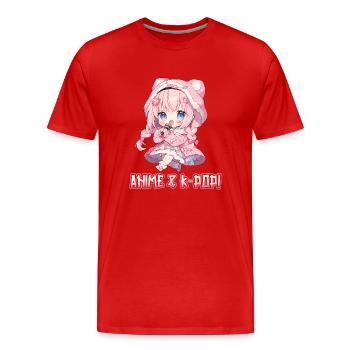 Anime et K-Pop Musique pop coréenne Kpop - T-shirt bio Premium Homme - rouge - Devant - Damien (186cm)