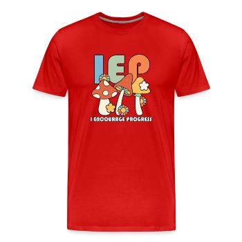 SPED I Encourage Progress Regulation Before - Men's Premium Organic T-Shirt - red - Front - Damien (186cm)