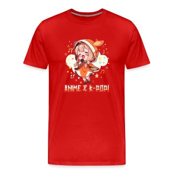 Anime et K-pop Musique pop coréenne Kpop - T-shirt bio Premium Homme - rouge - Devant - Damien (186cm)
