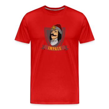 Roumanie Balkans Vlad Tepes Vampire Cadeau - T-shirt bio Premium Homme - rouge - Devant - Damien (186cm)