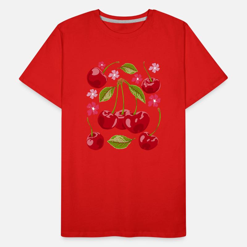 Sakura Summer Fruit Gift Cherry Blossom Cherry Men's Premium Organic T-Shirt