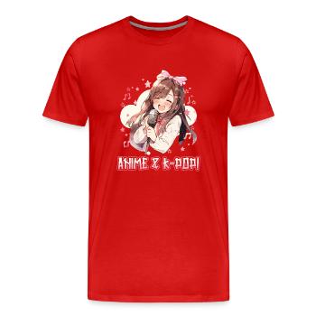 Anime et K-pop Musique pop coréenne Kpop - T-shirt bio Premium Homme - rouge - Devant - Damien (186cm)