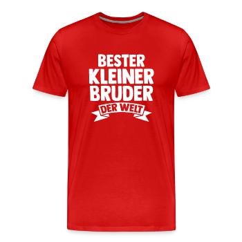 Geschwister Brüder Bruder - Männer Premium Bio T-Shirt - Rot - Vorne - Damien (186cm)