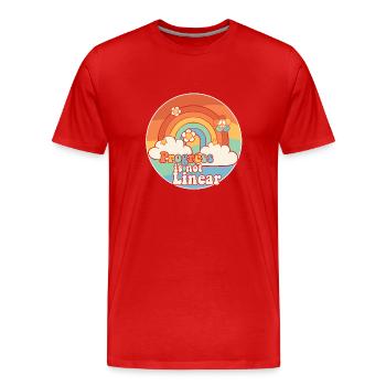 Les progrès de la thérapie ABA ne sont pas linéaires - T-shirt bio Premium Homme - rouge - Devant - Damien (186cm)