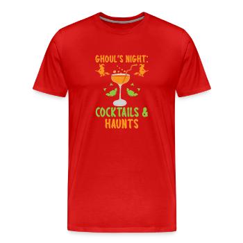 Night of the Spirits: Cocktails & Haunts Halloween - Men's Premium Organic T-Shirt - red - Front - Damien (186cm)