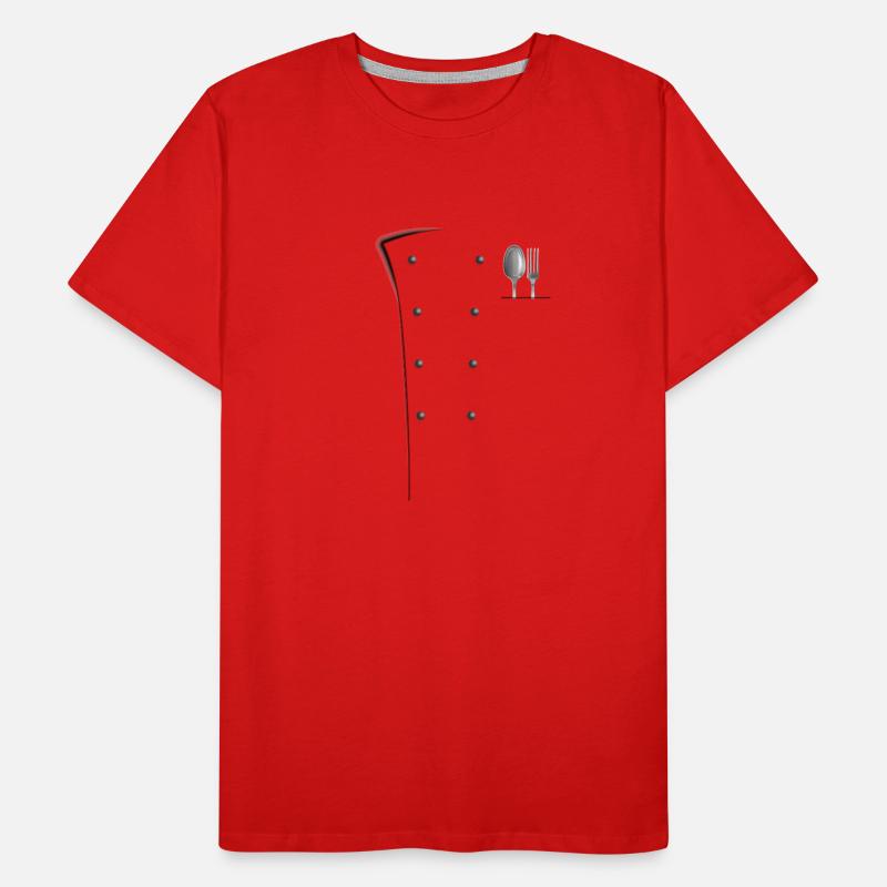 Chef Coat Uniform Jacket Culinary Cooking Men's Premium Organic T-Shirt