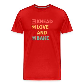 Boulangerie Boulangerie Pâtisserie Confiserie Boulanger Confiserie - T-shirt bio Premium Homme - rouge - Devant - Damien (186cm)