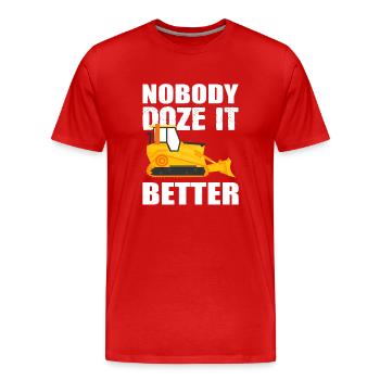 Lustiger Anbieter schwerer Geräte Bulldozer -Opera - Männer Premium Bio T-Shirt - Rot - Vorne - Damien (186cm)