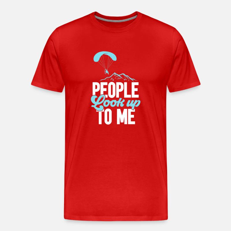 Paramotor Motorized paraglider - Men's Premium Organic T-Shirt - red