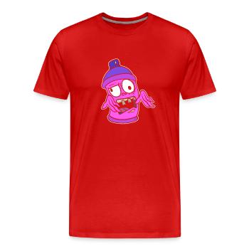 Zombie-Graffiti Spray Sprühmaler - Männer Premium Bio T-Shirt - Rot - Vorne - Damien (186cm)