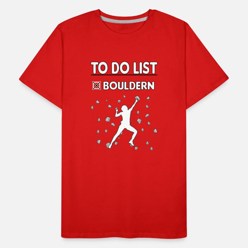 Bouldern Boulder Klettern Boulderer Bouldering Männer Premium Bio T-Shirt