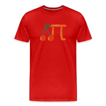Kirsche Happy Pi Day Math Science Stem Teacher - Männer Premium Bio T-Shirt - Rot - Vorne - Damien (186cm)
