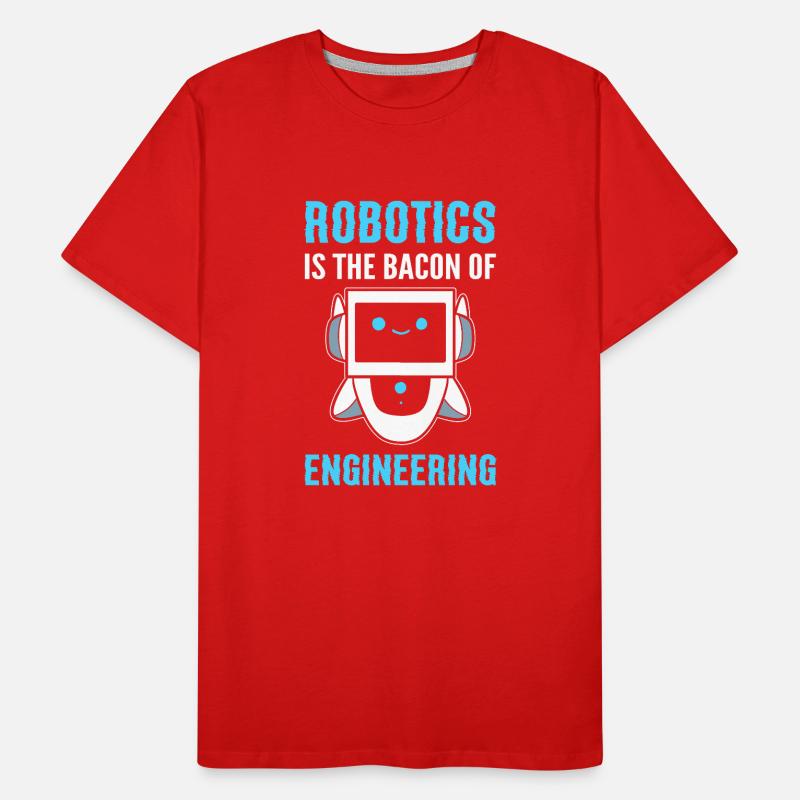 Lustige Robotik Roboterprogrammierer Männer Premium Bio T-Shirt