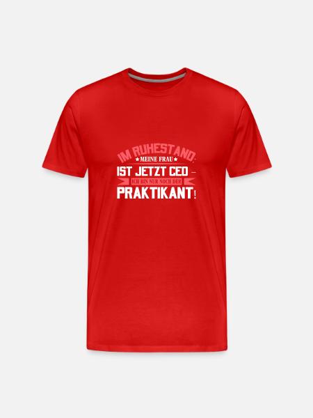 rente rentner - Männer Premium Bio T-Shirt - Rot