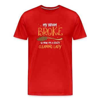 Domestic help, cleaner, housekeeper - Men's Premium Organic T-Shirt - red - Front - Damien (186cm)