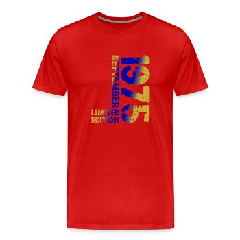 1975 September Limited Edition 48. Geburtstag Deko - Männer Premium Bio T-Shirt - Rot - Vorne - Damien (186cm)