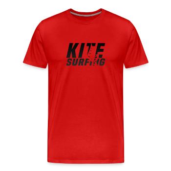 Kite Surfing - Men's Premium Organic T-Shirt - red - Front - Damien (186cm)