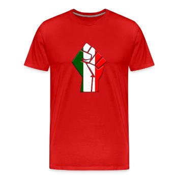 Italie Drapeau Pays Italien Fierté Famille Native - T-shirt bio Premium Homme - rouge - Devant - Damien (186cm)