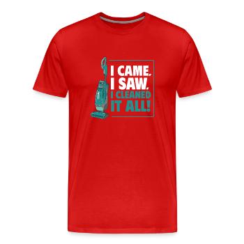 Domestic help, cleaner, housekeeper - Men's Premium Organic T-Shirt - red - Front - Damien (186cm)