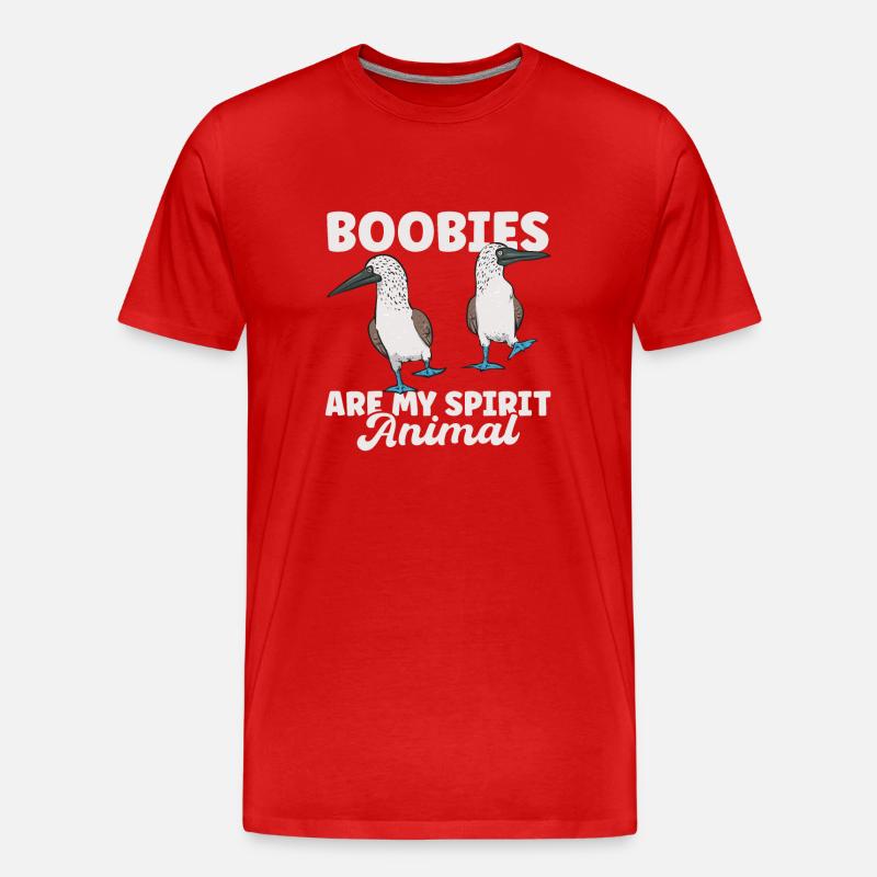 Blaufußtölpel Blue-footed Booby Seevogel - Männer Premium Bio T-Shirt - Rot