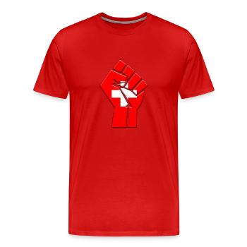 Suisse Flag Country Pride Famille autochtone - T-shirt bio Premium Homme - rouge - Devant - Damien (186cm)