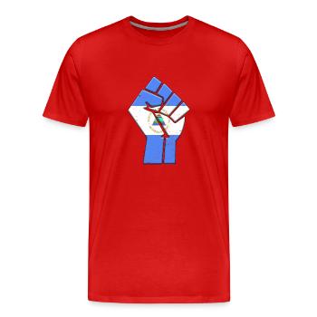 Drapeau du Nicaragua Pays nicaraguayen Fierté Natif - T-shirt bio Premium Homme - rouge - Devant - Damien (186cm)