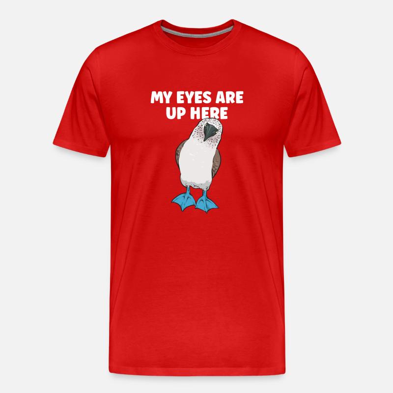 Blaufußtölpel Blue-footed Booby Seevogel - Männer Premium Bio T-Shirt - Rot