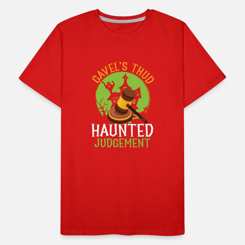 Le Thud de Gavel Haunted Judgment Attorney Hallow T-shirt bio Premium Homme