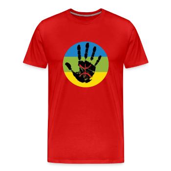 AMAZIGH BERBERE KABYLE Z AMAZIGH - T-shirt bio Premium Homme - rouge - Devant - Damien (186cm)