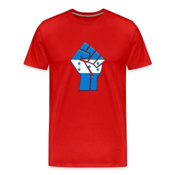 Drapeau du Honduras Honduran Country Pride Natif - T-shirt bio Premium Homme - rouge - Devant - Damien (186cm)