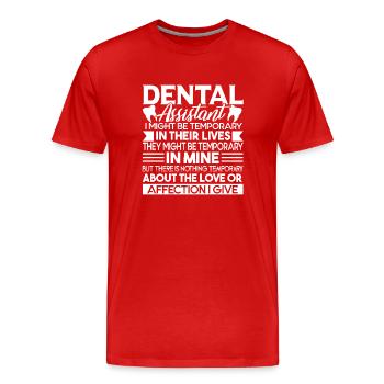 Dental Assistant Kind Hearted Dental Assistant - Men's Premium Organic T-Shirt - red - Front - Damien (186cm)