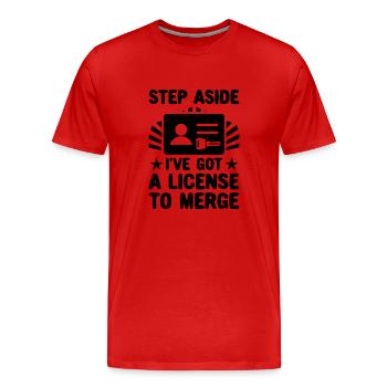 Permis de conduire passé Nouveau permis de conduire S - T-shirt bio Premium Homme - rouge - Devant - Damien (186cm)