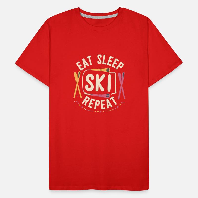 Manger dormir Ski Répéter T-shirt bio Premium Homme