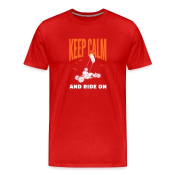 Strand-Kite Windracer Land-Kite Kite-Strandsegler - Männer Premium Bio T-Shirt - Rot - Vorne - Damien (186cm)
