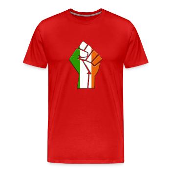 Irland-Flagge Irischer Landstolz Einheimische Abstammung - Männer Premium Bio T-Shirt - Rot - Vorne - Damien (186cm)