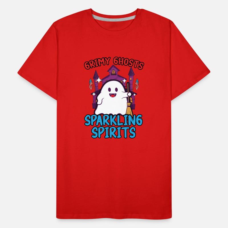 Grim ghosts, sparkling ghosts, janitors Men's Premium Organic T-Shirt