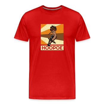 hoopoe bird garden forest nature ornithologist - Men's Premium Organic T-Shirt - red - Front - Damien (186cm)