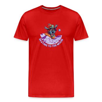 Skateboard Skater Ramp Skating Skating Funny - T-shirt bio Premium Homme - rouge - Devant - Damien (186cm)