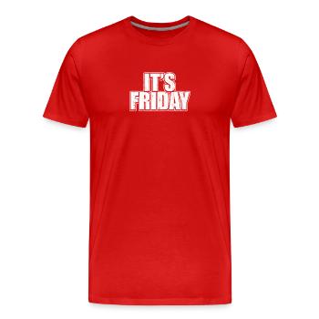 Grunge Friday White Weekly Prank Funny Jokes Pun - T-shirt bio Premium Homme - rouge - Devant - Damien (186cm)