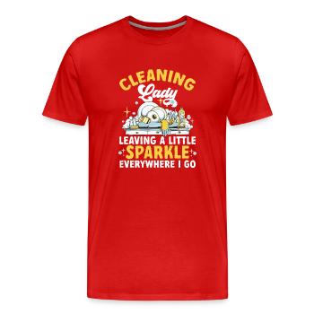 Domestic help, cleaner, housekeeper - Men's Premium Organic T-Shirt - red - Front - Damien (186cm)