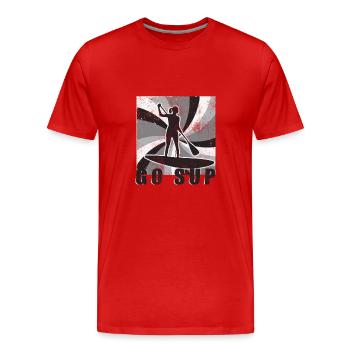 SOUPER - T-shirt bio Premium Homme - rouge - Devant - Damien (186cm)